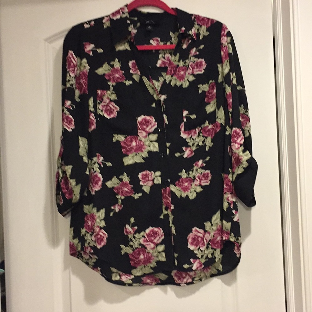 Flora button down